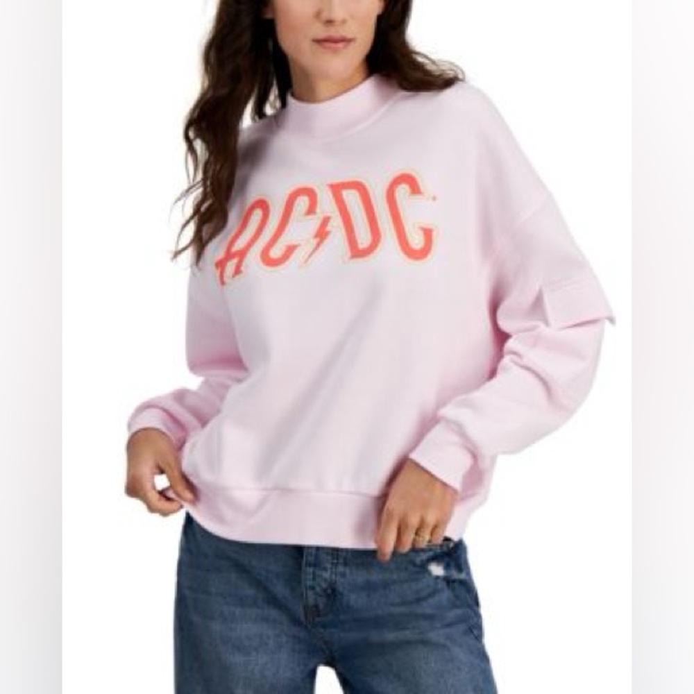 AC/DC Light Pink High Voltage Tour Tee